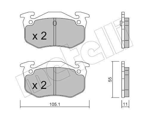 set placute frana,frana disc METELLI 22-0038-0