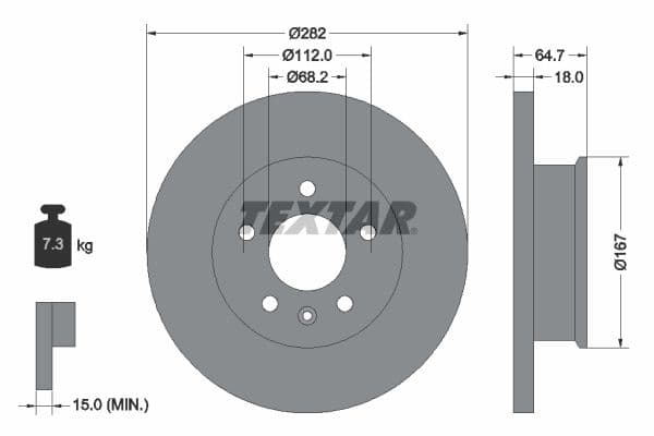 Disc frana TEXTAR 92058500