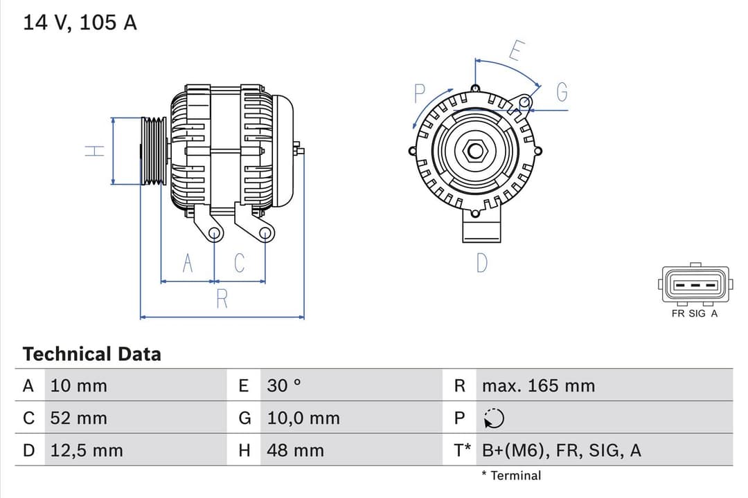 Generator / Alternator BOSCH 0 986 080 440