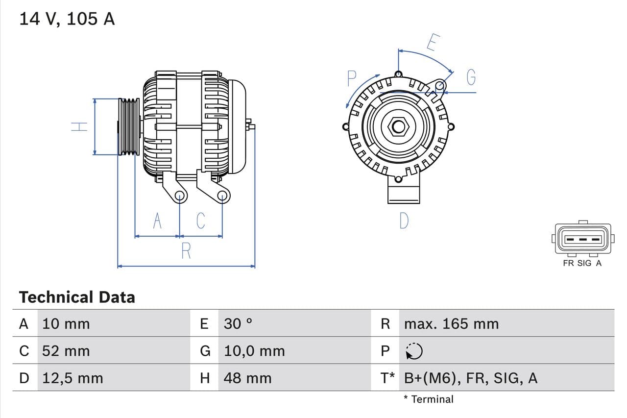 Generator / Alternator BOSCH 0 986 080 440