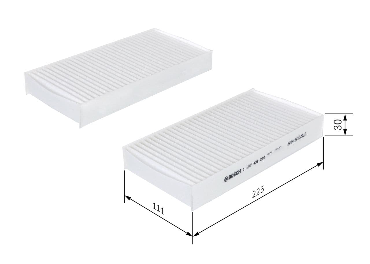 Filtru, aer habitaclu BOSCH 1 987 432 220
