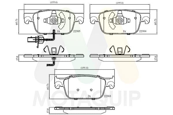set placute frana,frana disc MOTAQUIP LVXL1874