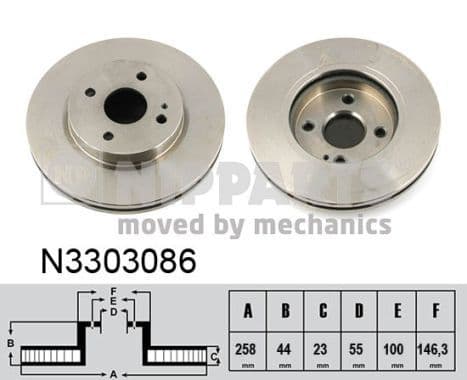 Disc frana NIPPARTS N3303086