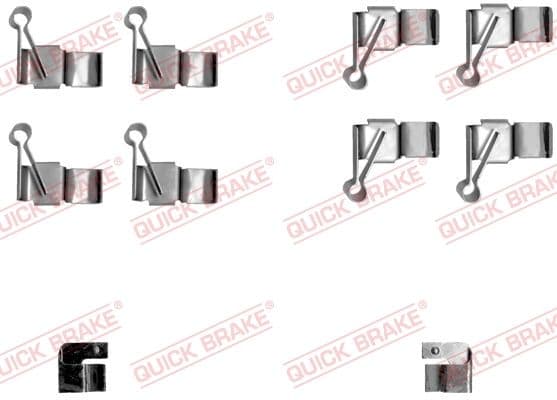 Set accesorii, placute frana QUICK BRAKE 109-1238