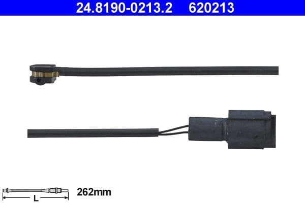 senzor de avertizare,uzura placute de frana ATE 24.8190-0213.2