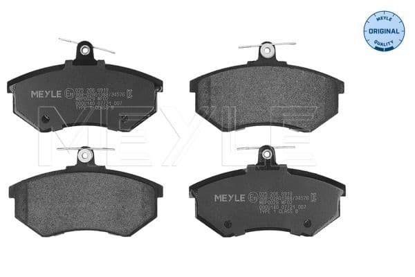set placute frana,frana disc MEYLE -ORIGINAL: True to OE. 025 206 6919