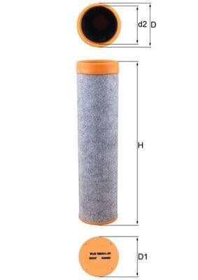 Filtru aer secundar MAHLE LXS 7080