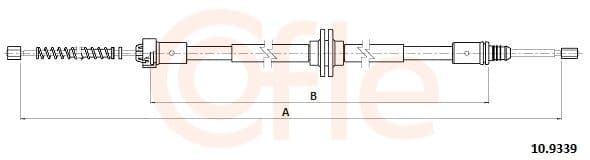 Cablu, frana de parcare COFLE 10.9339