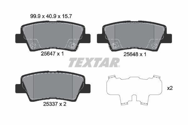 set placute frana,frana disc TEXTAR Q+ 2564701