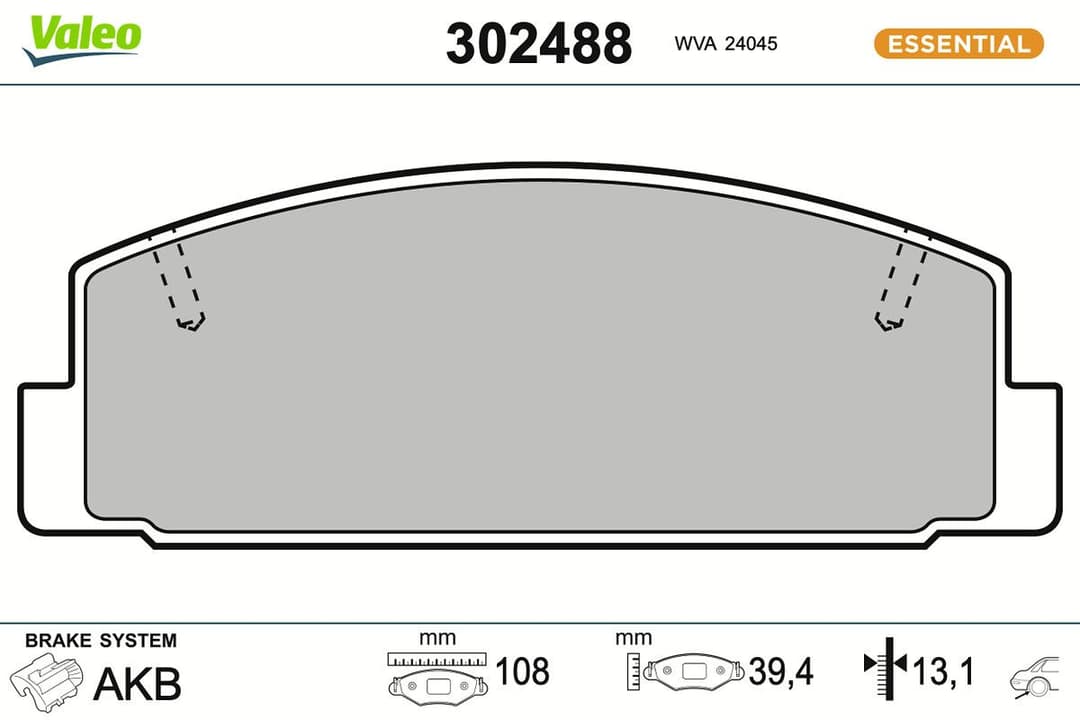 set placute frana,frana disc VALEO 302488