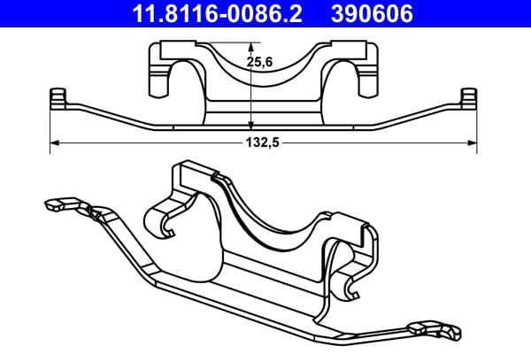 Arc, etrier frana ATE 11.8116-0086.2