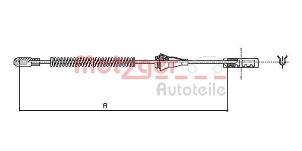 Cablu, frana de parcare METZGER 11.5959