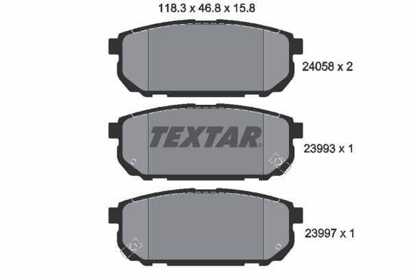 set placute frana,frana disc TEXTAR 2405801