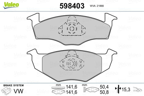 set placute frana,frana disc VALEO 598403