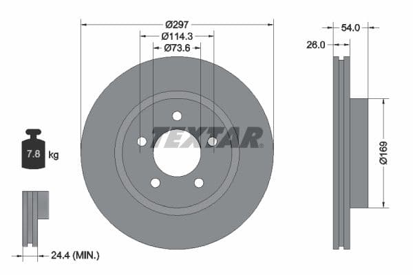 Disc frana TEXTAR PRO 92230003