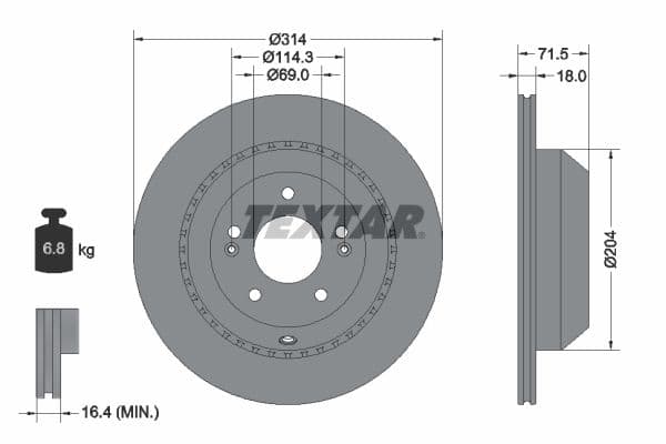 Disc frana TEXTAR PRO 92300803