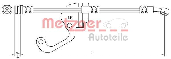 Furtun frana METZGER 4116228