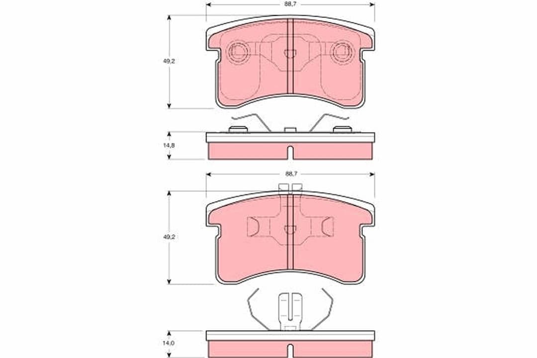 set placute frana,frana disc TRW GDB3126