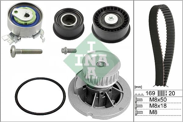 Set pompa apa + curea dintata Schaeffler INA 530 0078 32