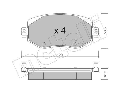 set placute frana,frana disc METELLI 22-1110-0
