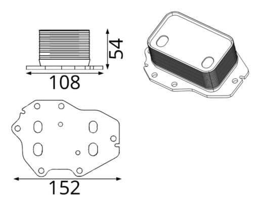 Radiator ulei, ulei motor MAHLE CLC 427 000S