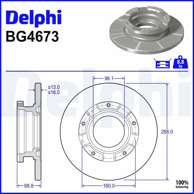 Disc frana DELPHI BG4673