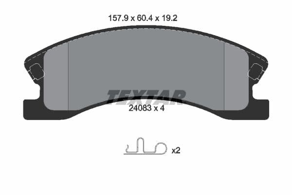 set placute frana,frana disc TEXTAR 2408301