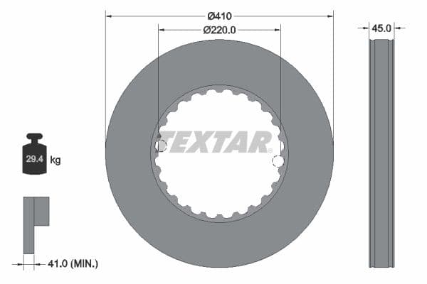 Disc frana TEXTAR 93291300