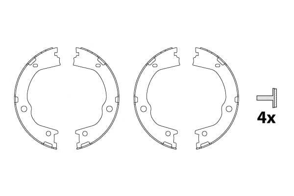 Set saboti frana, frana de mana TRW GS8860