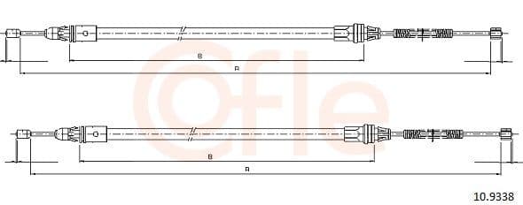 Cablu, frana de parcare COFLE 10.9338