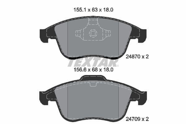 set placute frana,frana disc TEXTAR Q+ 2487001