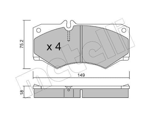 set placute frana,frana disc METELLI 22-0014-0