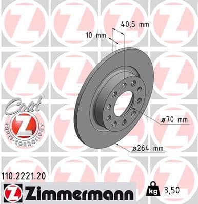 Disc frana ZIMMERMANN COAT Z 110.2221.20