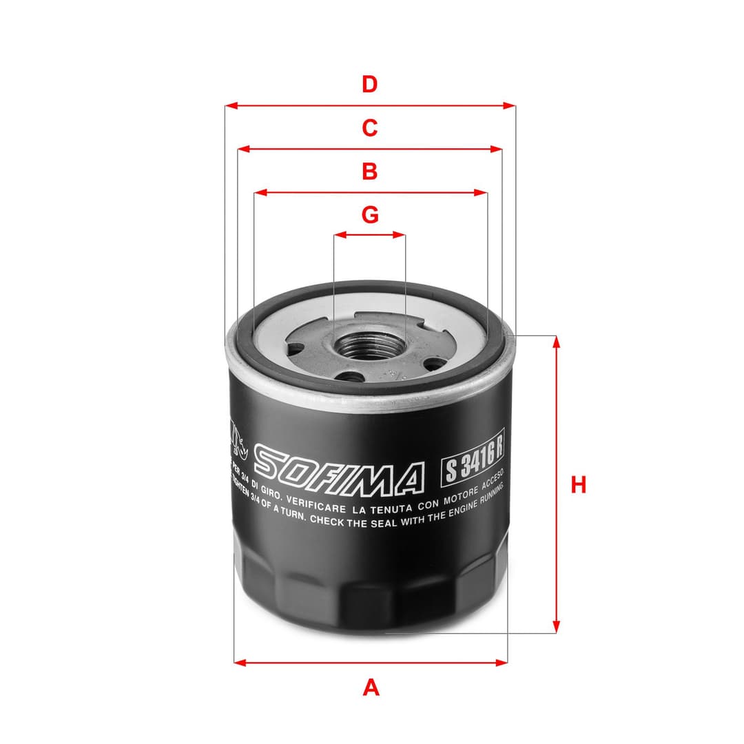 Filtru ulei SOFIMA S 3416 R