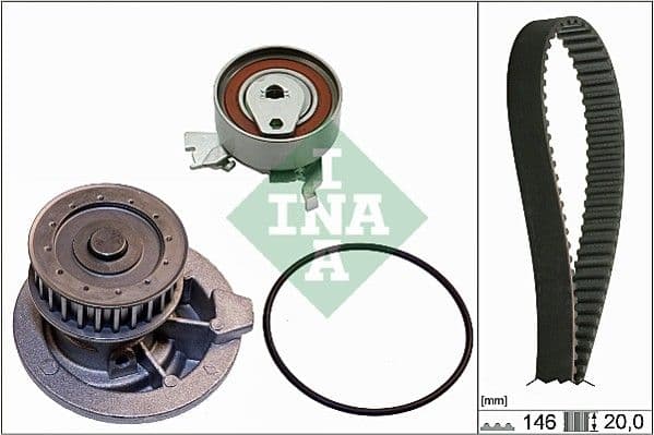 Set pompa apa + curea dintata Schaeffler INA 530 0147 30