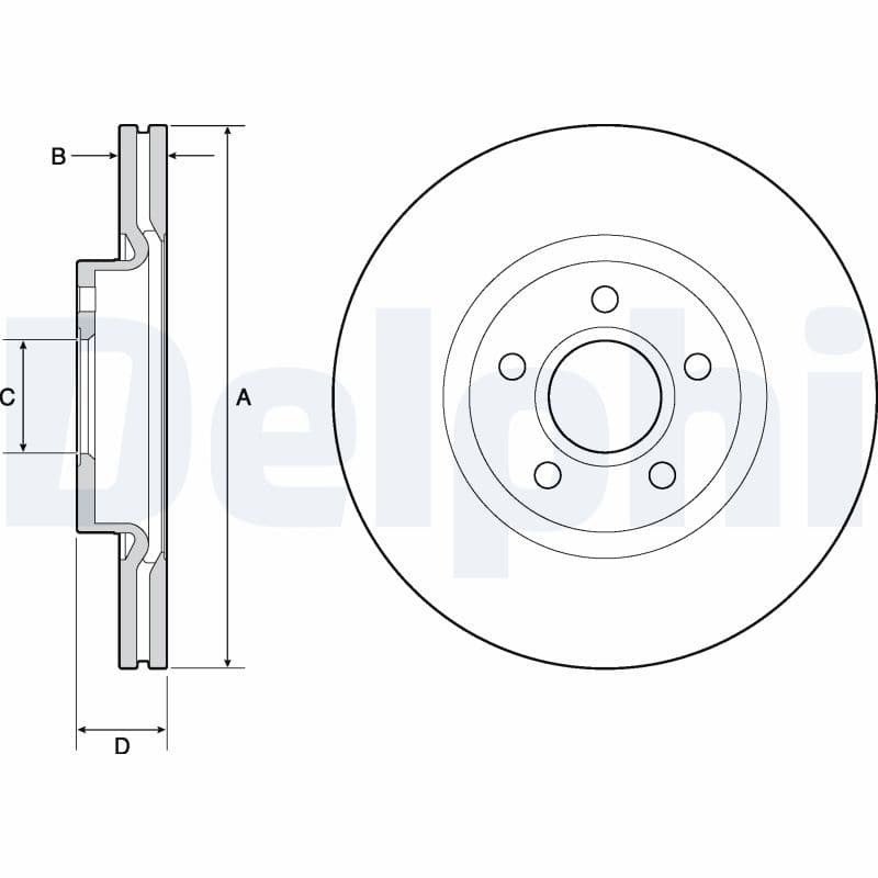Disc frana DELPHI BG4676C