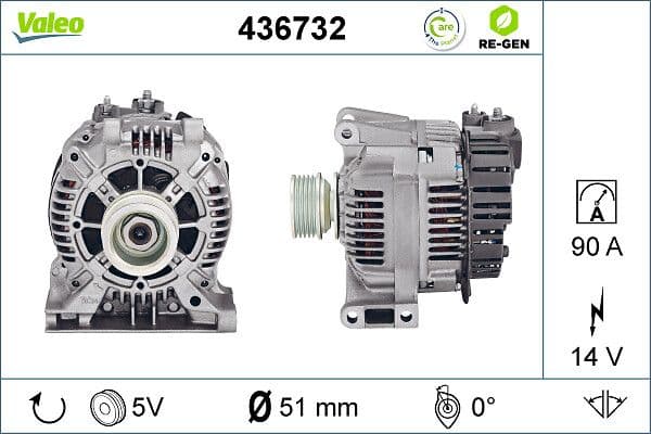 Generator / Alternator VALEO 436732