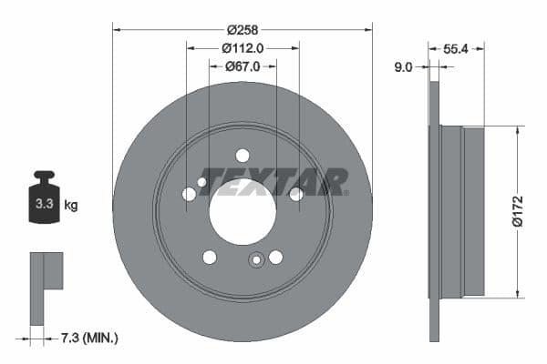 Disc frana TEXTAR PRO 92059503
