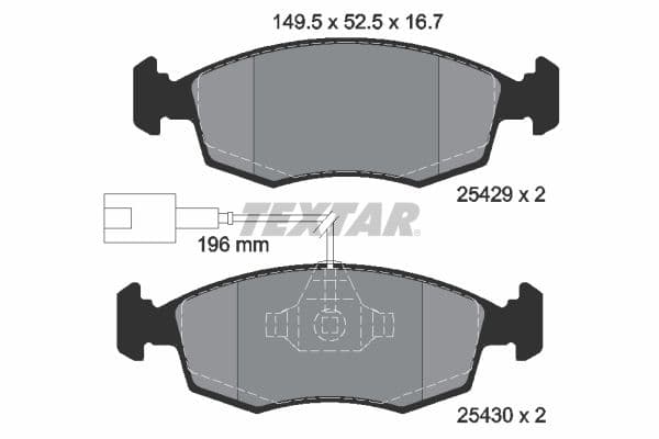 set placute frana,frana disc TEXTAR Q+ 2542901