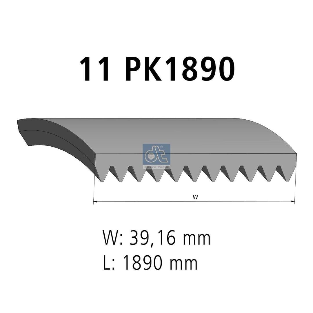 Curea transmisie cu caneluri DT Spare Parts 4.80392