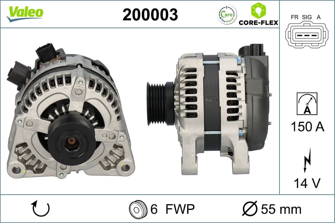 Generator / Alternator VALEO CORE-FLEX 200003