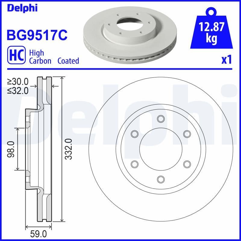 Disc frana DELPHI BG9517C