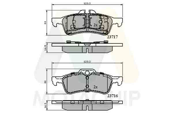 set placute frana,frana disc MOTAQUIP LVXL1257