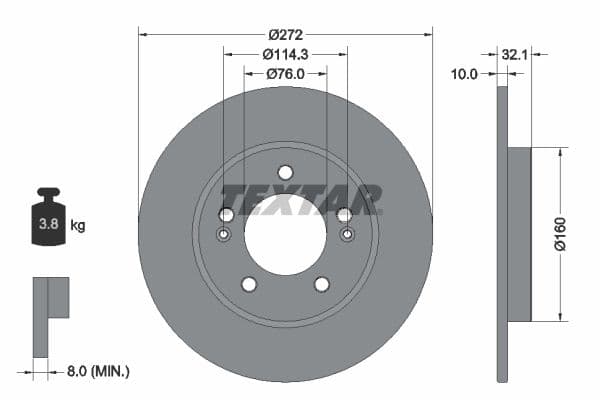 Disc frana TEXTAR PRO 92291703