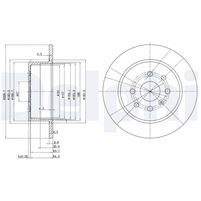 Disc frana DELPHI BG3141
