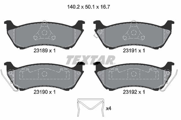 set placute frana,frana disc TEXTAR Q+ 2318902