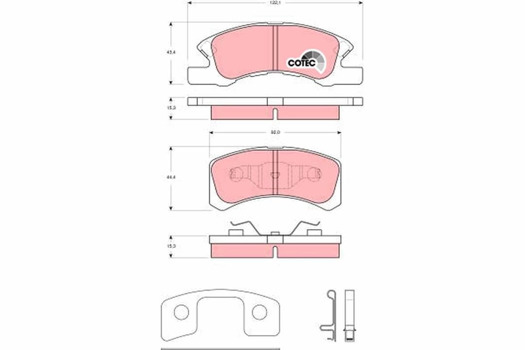 set placute frana,frana disc TRW COTEC GDB3358