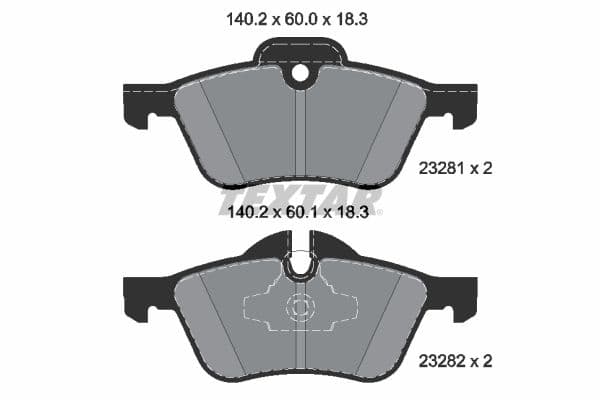 set placute frana,frana disc TEXTAR 2328101
