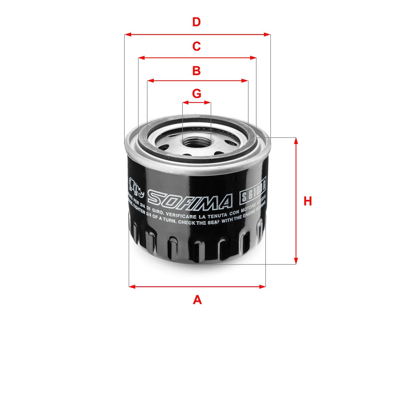 Filtru ulei SOFIMA S 6100 R