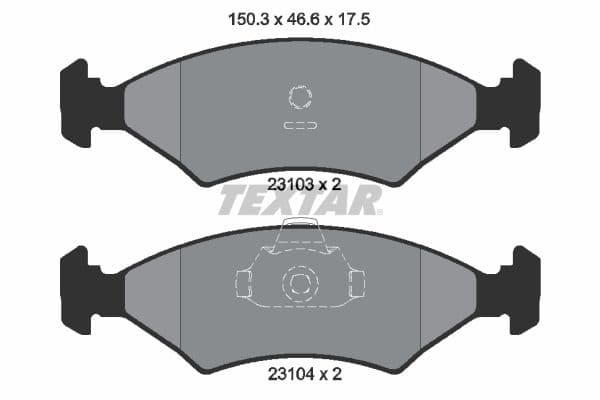 set placute frana,frana disc TEXTAR 2310301